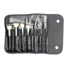 Melhor cabelo sintético 10pcs Black Makeup Brush Set